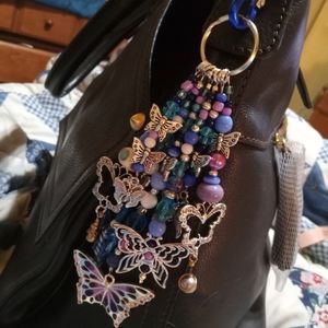 Hand crafted butterfly purse charm